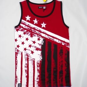 Boys Stars & Stripe Sleeveless Shirt Size 14-16